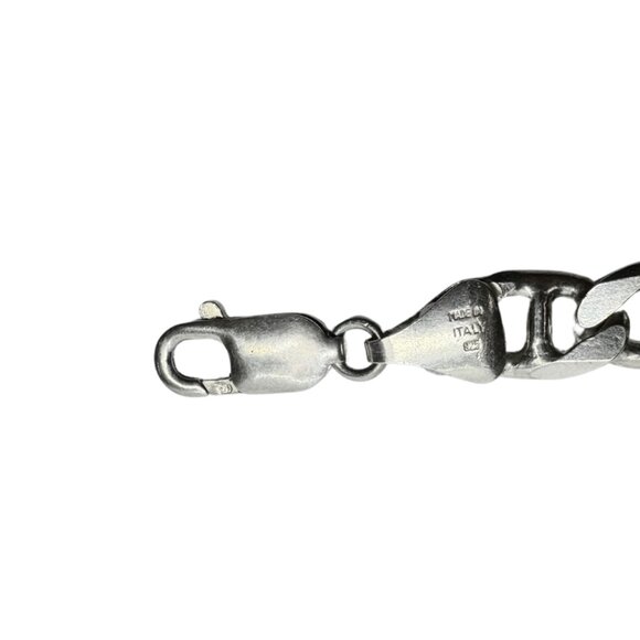 925 Solid Silver Mariner Bracelet Made in Italy - Picture 3 of 4